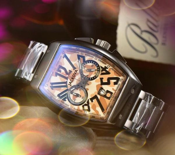 Quartz horloge montres chronomètre automatique date hommes arabe numérique chronométrage exécuter deuxième fonctionnalité affaires suisse montre-bracelet Relogio Masculino