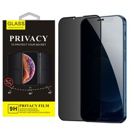 Premium Privacy 9D Gehard Glass Screen Protector voor iPhone 13 12 Mini 11 PRO MAX XR XS 7 8 PLUS Anti-Spy Volledige Cover