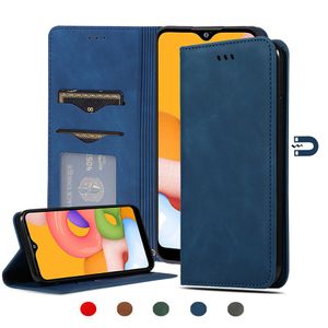 Funda billetera de cuero PU Premium con soporte y tapa abatible para Samsung Galaxy A10 A10S A10E A20 A20S A20E A30 A40 A50 A60 A70 M10 M20 M30