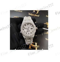 Premium Quality Antique Volledig Iced Out Watch VVS Clarity Moissanite bezaaid Diamond Watches Luxe roestvrijstalen horloge voor mannen