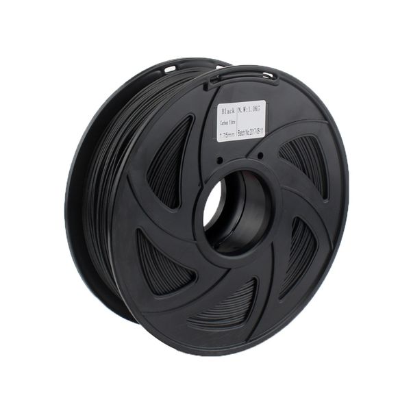 Freeshipping Filamento de fibra de carbono de calidad superior para impresora 3D 1.75 mm 1 KG Carrete Color negro para Prusa i3 RagRap
