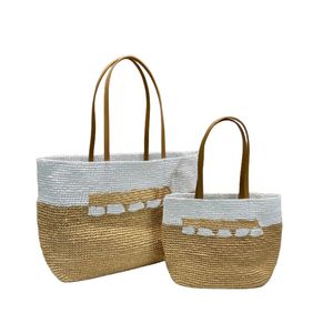 Premium kwaliteit Designer Strandtas luxe draagtas gehaakte klassieke boodschappentassen dames palin met letters handtas Grote Capaciteit dames