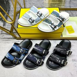 Sandalias de tela de mezclilla de diseñador de moda de calidad premium zapatillas para caminantes zapatillas para mujeres para mujeres