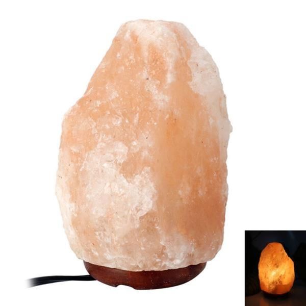 Lampe à roche à sel en cristal ionique de qualité premium Himalayan avec un interrupteur de cordon de câble de gradateur US Socket 1-2kg - Natural226m