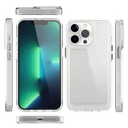 Cajas de teléfono de PC de TPU de acrílico transparente transparente de espacio premium para iPhone 13 12 11 Pro Max Mini XS XR X 8 7 plus Samsung S22 S21 S20 Ultra FE Segunda generación 2022