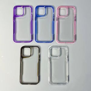 Espace premium transparent transparent acrylique TPU Hard Téléphone pour iPhone 15 14 13 12 11 Pro Max Plus