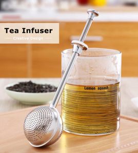 Infuseur à thé en acier inoxydable premium Filtre métallique pour le thé à longue poignée réutilisable pour les accessoires de thé à thé