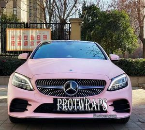 Premium Super Matte Carnation Roze vinylfolie Sticker voor gehele auto -body wraping folie 1080 serie initiële lage tack lijm 1,52x20m rol 5x65ft