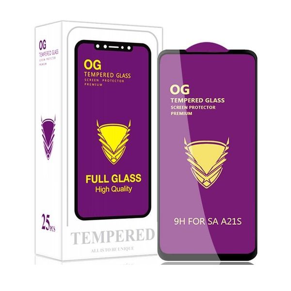 Protecteurs d'écran en verre trempé de qualité supérieure 3D Full Cover High Aluminium 0.4MM 9H Pour iPhone 6 7 8 plus X XS XR 12 mini 11 pro max Samsung A12 A21S A22 A42 A32 A52 A72 A02 A02S