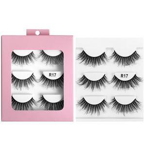 Premium Épais Bouclés 3D Faux Cils Extensions Doux Vivid Réutilisable Fabriqué À La Main Multicouche Faux Cils Maquillage Pour Les Yeux Facile à Porter 10 Modèles DHL