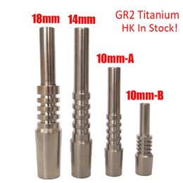 Premium titanium vervangende nagelpunt roken 10 mm 14 mm 18 mm omgekeerde graad 2 gr2 ti tips nagels voor mini NC nector collector kits versus kwarts keramische tip in voorraad