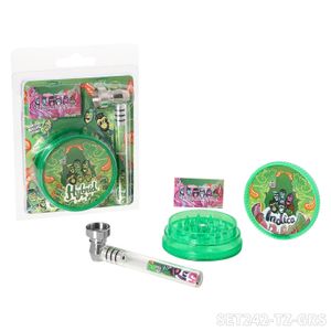 Premium Tabak Gorilla Lijmset Plastic Roken Kruidenmolen Metaal Glazen Pijp Mesh Buizen Haak Rolling Box Kits