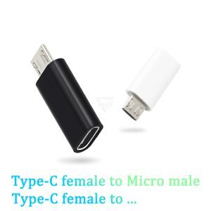 Adaptateur USB Premium Type C femelle vers Micro mâle V8 adaptateur convertisseur connecteur de câble de données de charge pour téléphone 8Pin Samsung Huawei Xiaomi