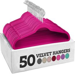 Hangonners en velours premium non glissade durable 50 cack de vêtements Pack Racks30797913345765