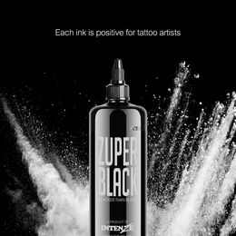 Premium ZUPER BLACK Tattoo 12 oz 360 ml / botella tinta de tatuaje profesional no tóxica negra