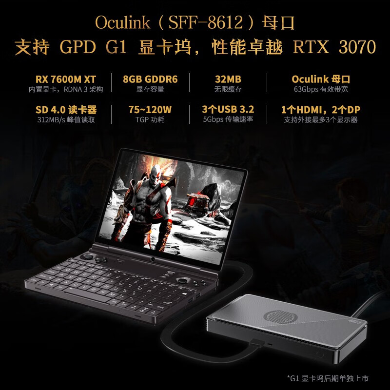 Voorverkoop!GPD Win Max 2 10,1 inch Handheld gaming PC Laptop UMPC AMD 8840U Processor Windows 11,32 GB/64 GB RAM, 2TB NVME SSD