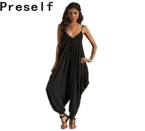 Preself Summer Harem Romper Jopsuit Coveralls Women039s Beach Playsuit Spaghetti Strap Deep Vneck Plus Size S6XL9172921