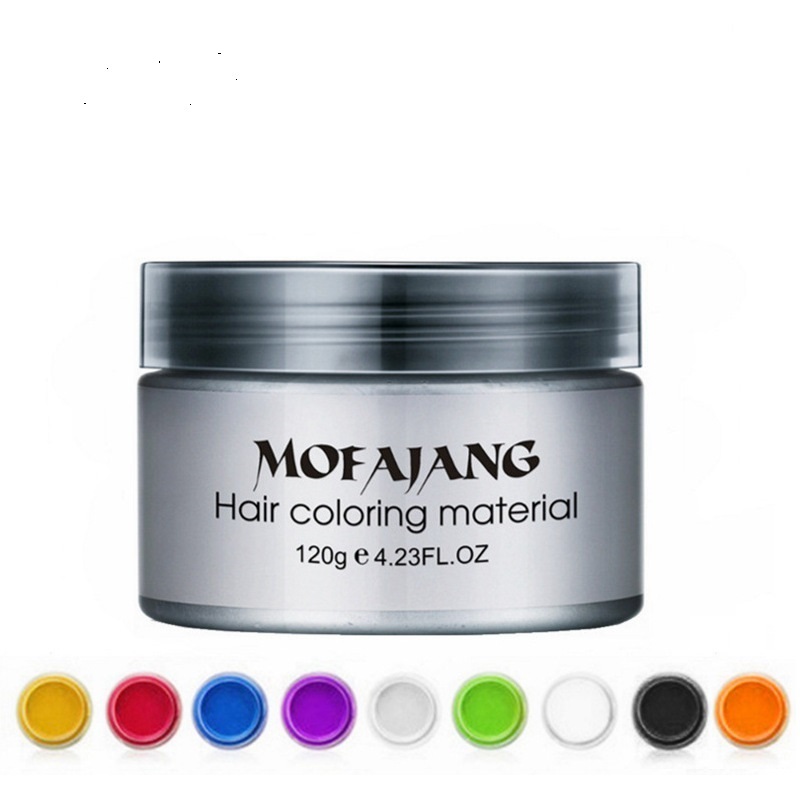 Mofajang cera para el cabello estilo pomada estilo fuerte que restaura el esqueleto grande pulido 9 colores