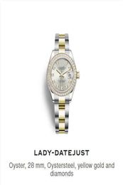 Huidige dames kijken 28 mm voor dategevel es diamanten waterdichte zelf kronkelende klok Zegarek Damski Montre femme luxe8782481