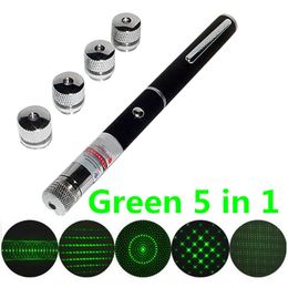 Presentatie Remote Mini Pen Wireless Green Laser Pointer 532nm 5 in 1 Power Point Presenter met Star Head Kaleido Scope Light AAA Batterij Operating