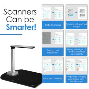 Présentateur 10 millions de pixels documents caméra haute définition Scanner portable scanners A4 pour la carte de reconnaissance du passeport de carte de fichier Analyse de document