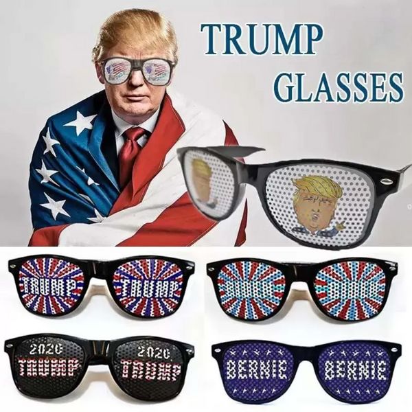 Presidente Donald Trump Gafas divertidas Fiesta Festival Suministros Bandera de EE. UU. Gafas de sol patrióticas Regalos J0420