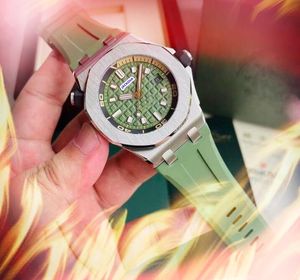 Président Men Quartz Chronograph Clock Watch Date Heure Calendrier Retro Quality Big Quality Face Simple Face Grey Black Rubber Band All the Crime Cool Wristwatch Cadeaux
