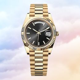 Président montre des montres de haute qualité Montres automatiques 36 mm 41 mm 904L All en acier inoxydable Diamond Imperproofroproofr Gold Montres décontractées Watch with Box