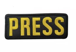 Appuyez sur le brassard brodé IR Multicam Patch Hook Loop Badges Badges de journaliste Média Correspondant Média Military Stripe