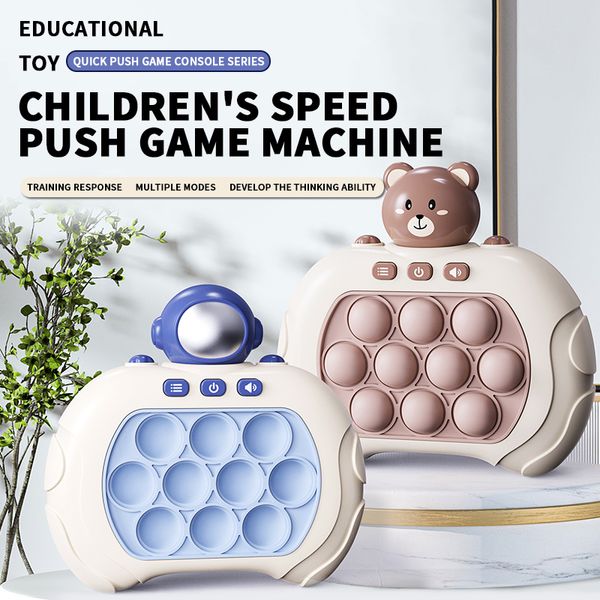 Jeu de bulles de presse, défi ours Pop Up Fidget, jouets légers, taupe, Fidget sensoriel éducatif, anti-Stress, musique STEM