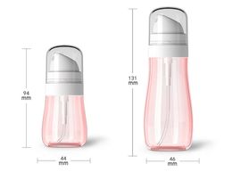 Botellas de spray de prensa 50ml 100ml Botella de nebulización fina recargable de plástico transparente para alcohol líquido SN4339