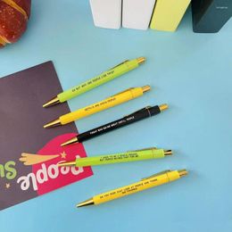 Druk op Type Pens Assorted Colors Plastic Ballpoint Set met intrekbare rollerbal voor het schrijven van tekening Journaling Note