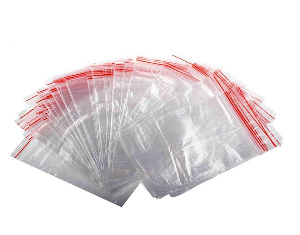 Appuyez sur des sacs en plastique de verrouillage de sceau d'auto-clean zip avec le côté rouge2141850
