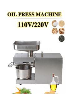 PERS 1500W 110V/220V Automatische koude persoliemachine, Oil Cold Press Machine, Sunflower Seed Oil Extractor, Oil Press Extract