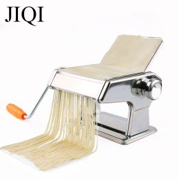 Pressers Jiqi Manual de acero inoxidable fabricante de pasta Handmade Spaghetti Press Roller Noodles Cortador de masa de manivela operada a mano