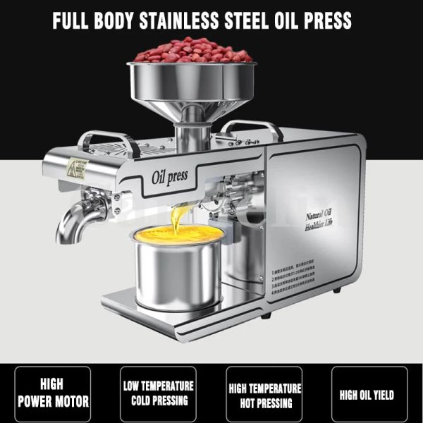 Presseurs Professional à huile à chaud à chaud machine à huile naturelle pressère sous-jacen