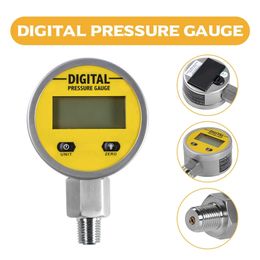 Manometers Digitaal display Oliedruk Hydraulische druktestmeter 3V 250BAR/25Mpa 2 Punten Draad voor gas Water Olie 240320