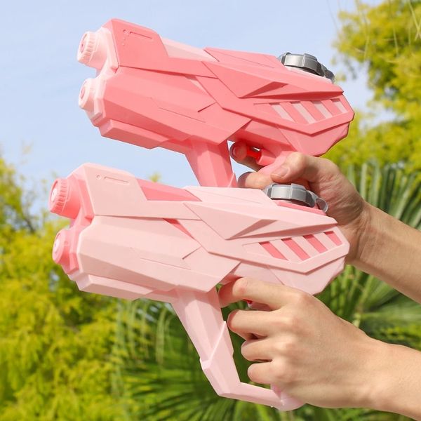 Pistolet à eau à pression pour enfants, jouet puissant à Double buse, jouets d'extérieur de plage d'été, jeux de piscine