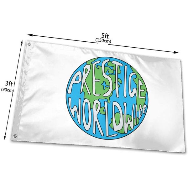 Prestige Worldwide Flag 0,9 x 1,5 m Polyester Club extérieur ou intérieur Impression numérique Bannière et drapeaux Vente en gros