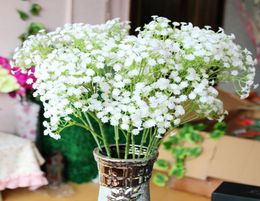 Jolies fleurs artificielles Gypsophila Baby039s, 10 pièces, fausses fleurs en soie, décoration de mariage pour la maison, 549864638914
