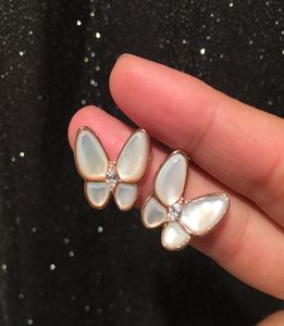Jolies boucles d'oreilles papillon en diamant, coquille 3d, nouvelle mode, bijoux pour femmes et filles, argent S925, post3602221