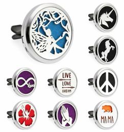 Pretty Angel Lotus Lovely Dog Car Vent Clips Diffuseur Locket Parfum Essential Perfume Médaillon magnétique Lisque de mécanisme avec 10 pads8639693