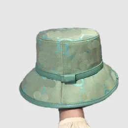 Bonito sombrero de cubo diseñador patrón sólido color rosa verde ala ancha con cordones protección solar gorra en forma estilo vanguardista cuero animal metal sombrero para el sol opcional ga0133 C4