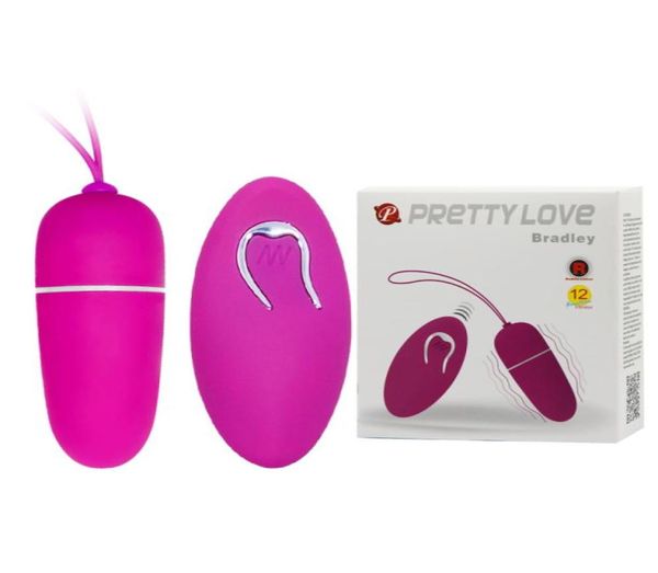 Pretty Love 12 vitesses Télécommande sans fil vibration de l'œuf femelle Female Toys pour adultes pour femme Produits sexuels Bullet Vibrateur Y9850866