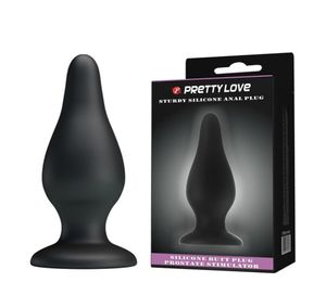 Pretty Love 15455mm Grote Maat Siliconen Butt Plug Voor Volwassen Zwart Anale Seksspeeltje Met Sterke Zuignap Sex producten Voor Paar q1150559