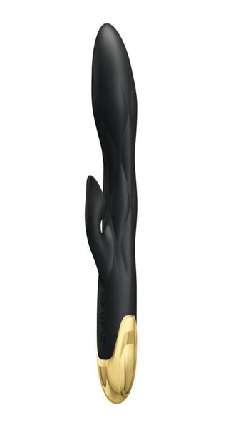 Jolie amour 7fréquence Strong Shock sucer Massage Stick Liquide Silicon Glue 24k Goldplated Zinc Alloy Gande Female Sex Toys9304592