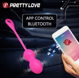 Pretty Love Bluetooth APP Télécommande Oeuf Vibrant 12 Fréquence G Spot Boule Vaginale Ben Wa Balls Vibrateur Sex Toys pour Femmes Y7010034