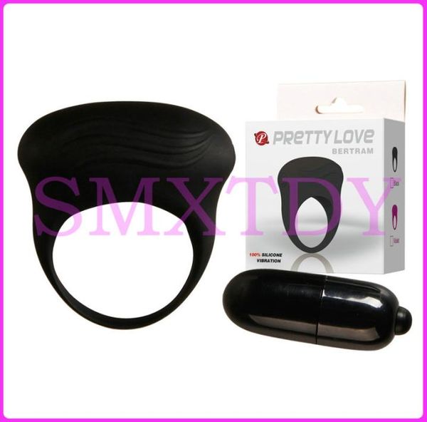 Pretty Love Erotic Sex Products Men039s Détraquez le silicone vibrant des bagues de bite pénis vibrateurs femmes 039s Clitoris Massagers9542142