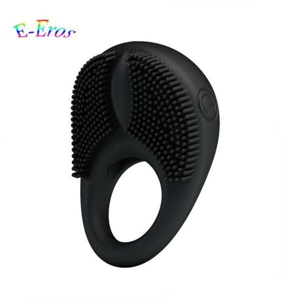 Pretty Love Men039s Silicone vibrant la bague de bite Temps de sénis durable vibrateur pour les couples Stimulation clitoridienne orgasme sex t7433092