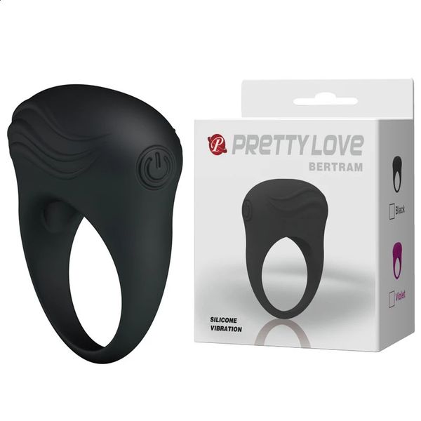 Pretty Love Silicon Vibrating Cock Ring Vibrador Anillos para el pene Clítoris Juguetes sexuales para adultos para hombres Productos Dick 240117